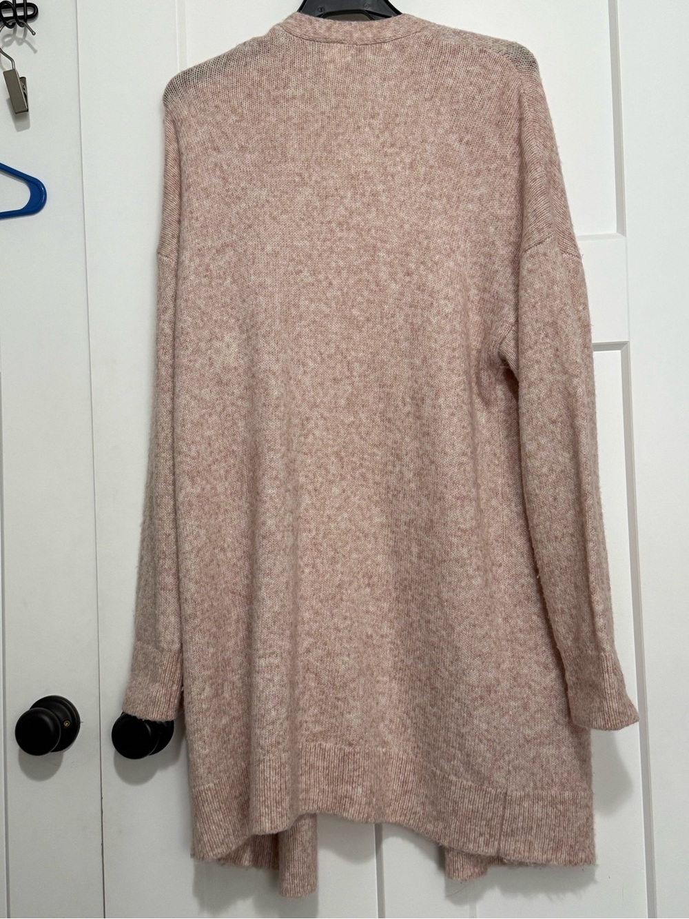 stars above Pastel Pink Cream Fuzzy Knit Cardigan - Picture 3 of 5